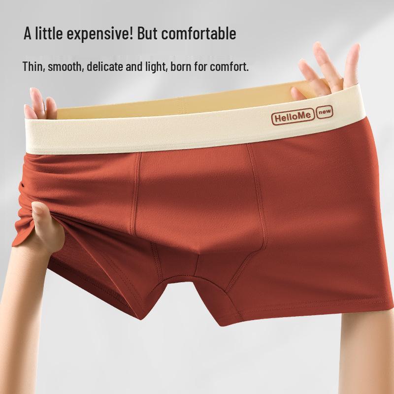 Men's Pure Cotton Boxer Briefs - Trendy, Lightweight, Youthful Autumn/Winter Shorts