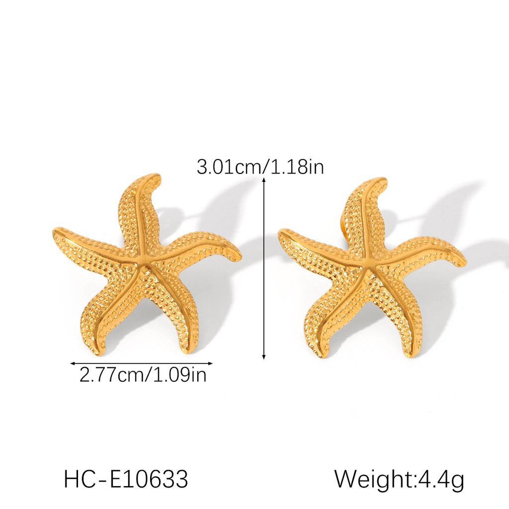 Stylish Titanium Steel Diamond Eight Point Star Necklace And Earrings Set For Women Fashion Jewelry
