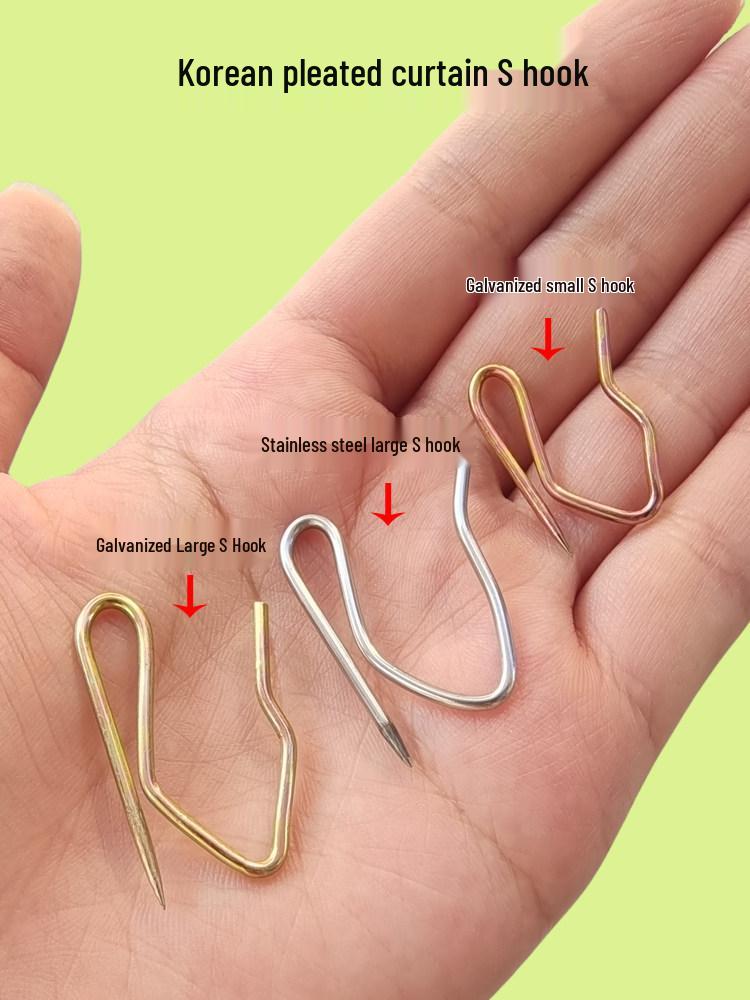 Stainless Steel Pointed Curtain S-Hook Fabric Hook