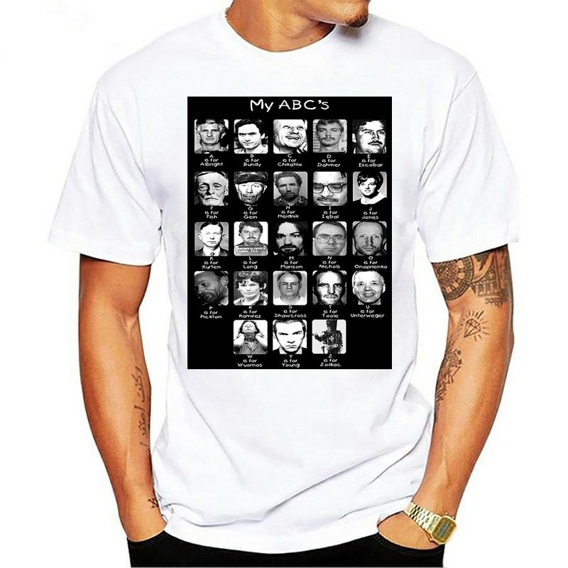 

Serial Killer Abcs T-Shirt Slim Cute S-3xl Custom Fashion Homme Cotton літні футболки Чоловічі XXXL