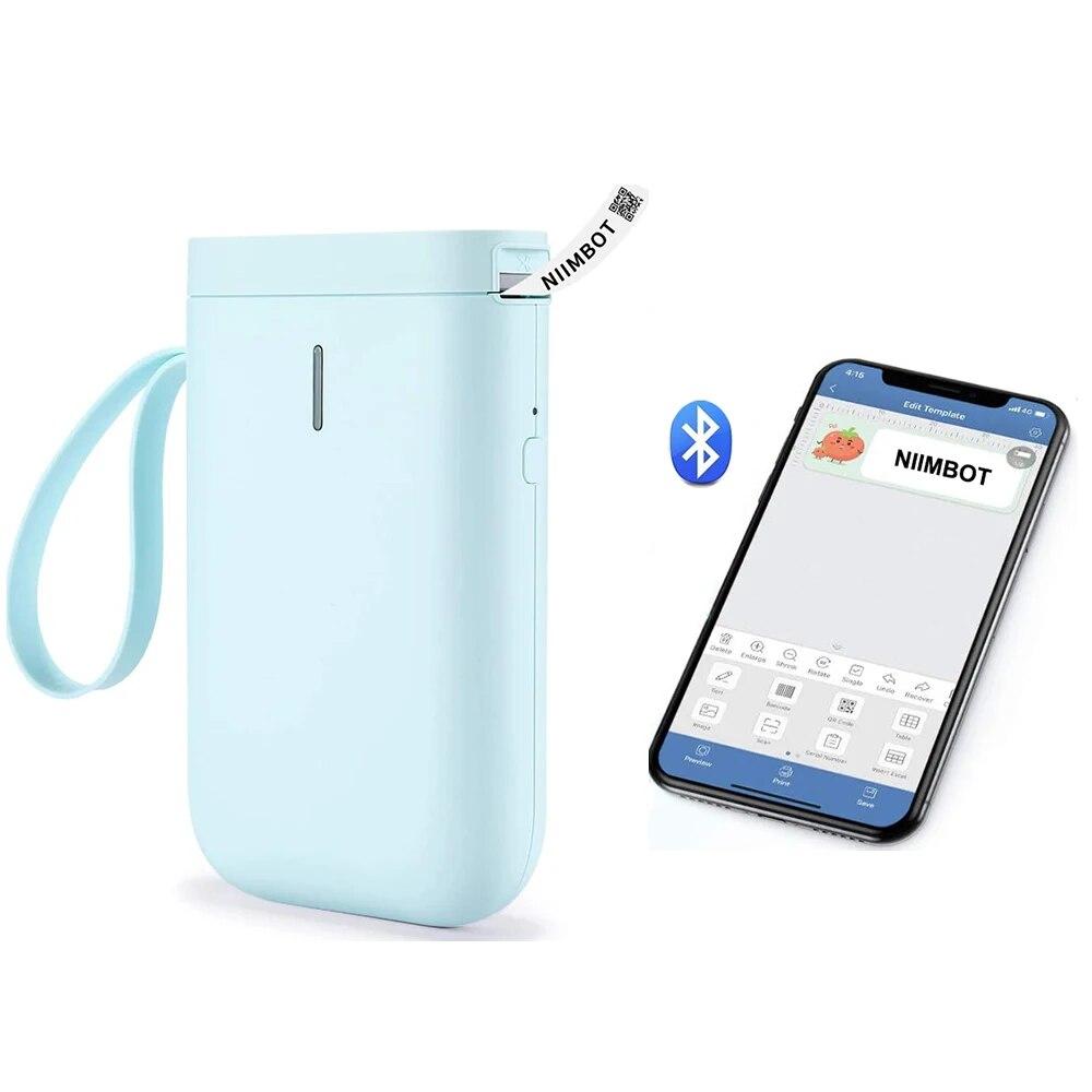 D11 Imprimantă Portabilă de Etichete Termice de Mână cu 5 Role de Bandă Wireless BT Mașină de Făcut Etichete Mașină de Autocolante pentru Etichetare Acasă Coduri de Bare