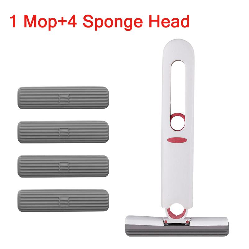 Mini Mop Portable Self-Squeeze Small Mop Hand Free Automatic Cleaning mop Suitable for Sink, Bathroom, Car Glass, Kitchen
