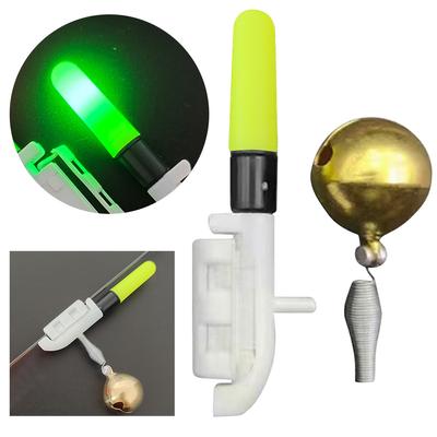 1 Set Alarmes de Morsure de Poisson Lumière Bâton Lumineux Bâton Lumineux pour Canne à Pêche avec Clochettes Sonnerie Changement de Couleur pour Pêche de Nuit