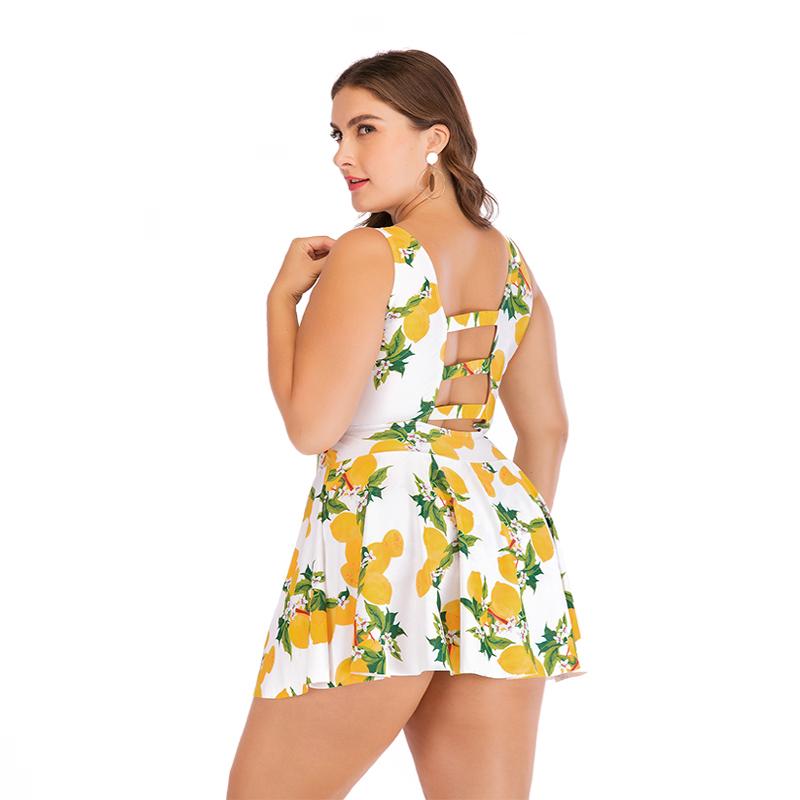 Plus Fat Plus Size Skirt One-piece Swimsuit Ladies European and American Swimwear Oversize Swimsuit  Bikini Beachwear