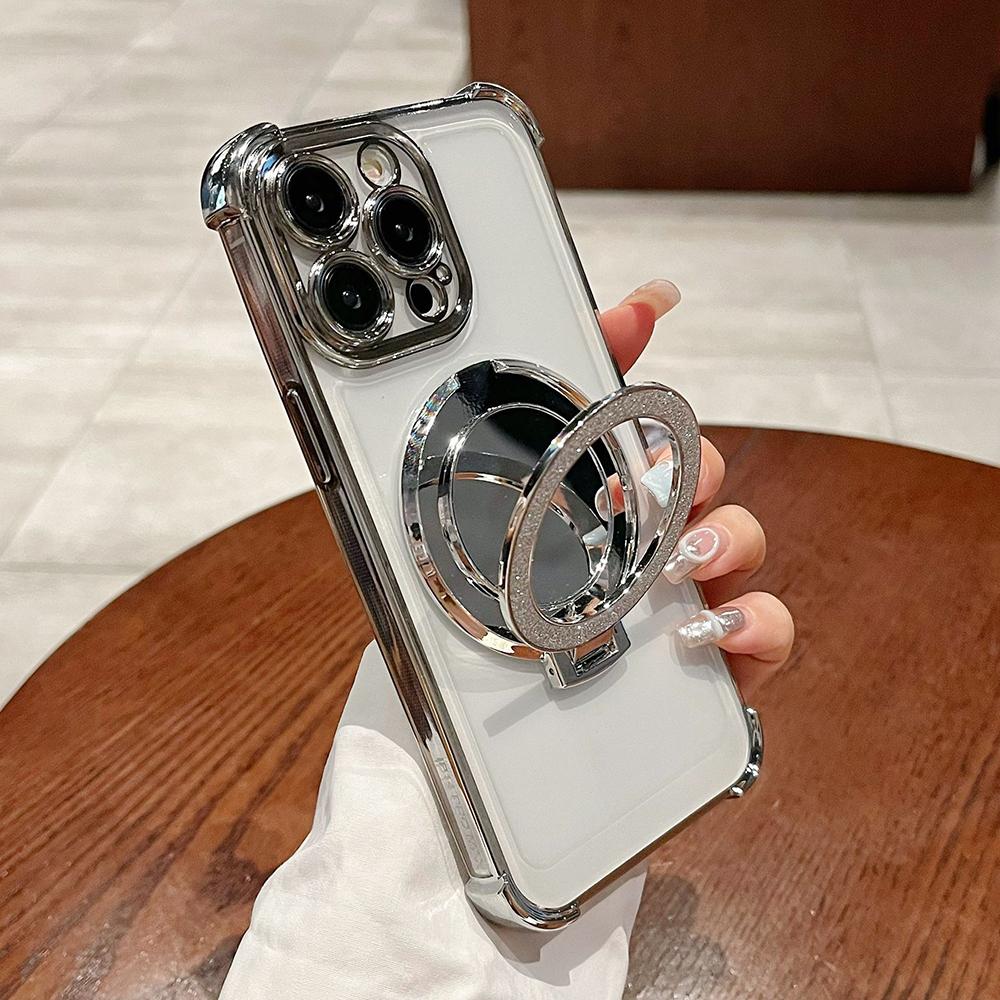 Beschichtung Spiegelhalter Ständer Weiches Silikon Vier Ecken Luftkissen Stoßfeste Schutzhülle für Samsung Xiaomi Poco Redmi