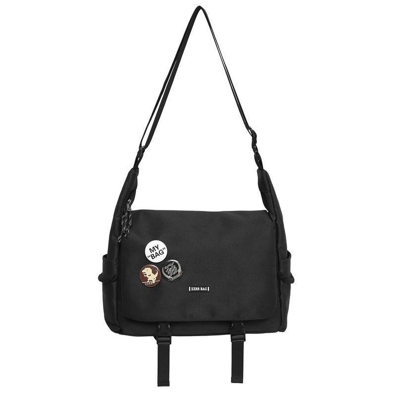 

Мужская сумка через плечо, студенческая сумка, женская сумка через плечо большой вместимости чёрный