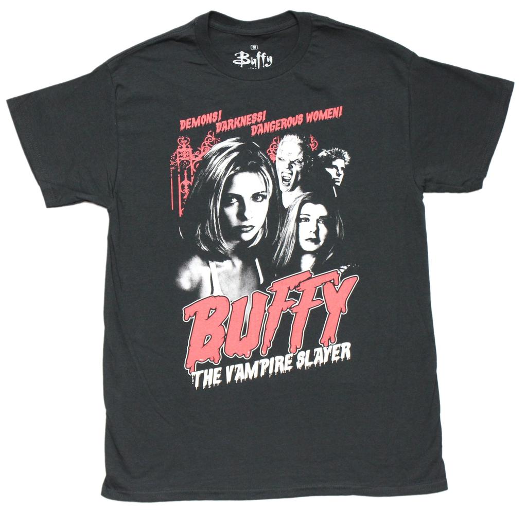 Buffy The Vampire Slayer New Adult Tshirt Demons Darkness Dangerous Unisex