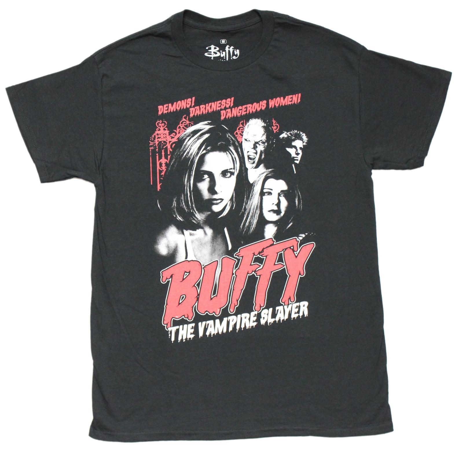 Buffy the Vampire Slayer New Adult T-Shirt - Demons Darkness Dangerous Women XL