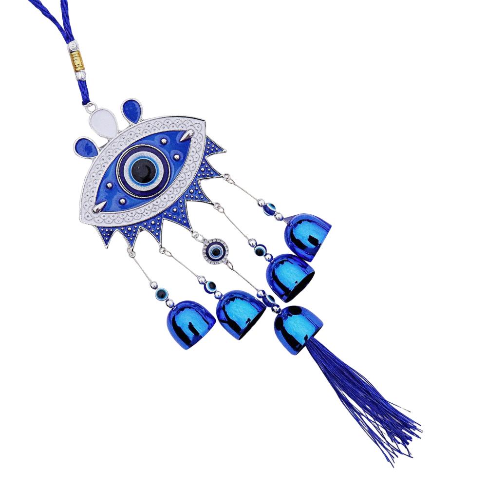 Bells Blue Eyes Wind Chime Handmade Metal Wind Music Bell Car Pendant  Garden Decoration