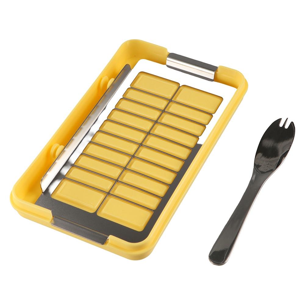 S řezací mřížkou Krabička na krájení másla Průhledné víko Nádoba na sýr Kuchyně Pečení