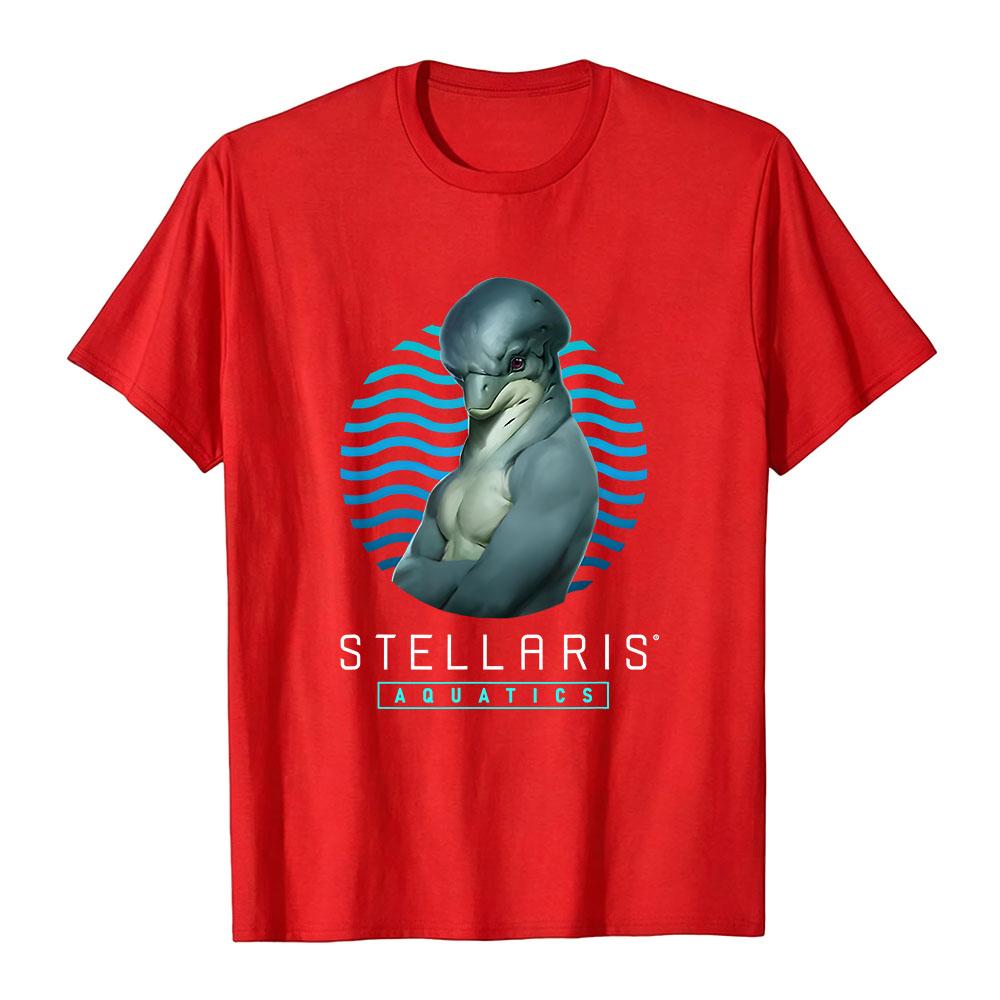Stellaris Dolphin Graphic TShirt Summer Oneck Cotton Unisexs Tshirts Unisex Streetwear Short Sleeve Casual Loose Tees Print Tees S