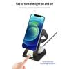 Magnetic Wireless Charging Station ABS Texture Suitable for Phone Watch Earphone Fast 15W Charging Built In Night Light