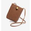 Leather woven bag, high-end hollow bag, mobile phone bag, one-shoulder crossbody bag