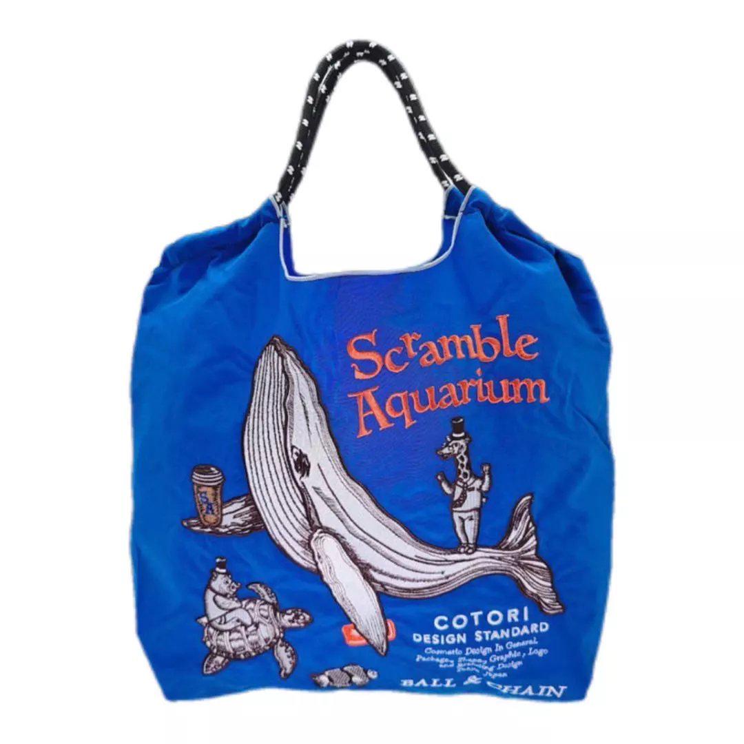 Сумка для покупок из ткани Оксфорд из нейлона синего цвета с вышивкой - модная сумка большой вместимости Large 1657₽