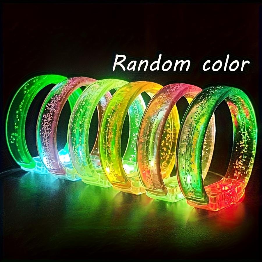 10Pcs LED Luminous Bracelets LED Light Up Bracelets Glow In The Dark Neon Bangle Party Favors Concert Supplies Luminous Wristbands