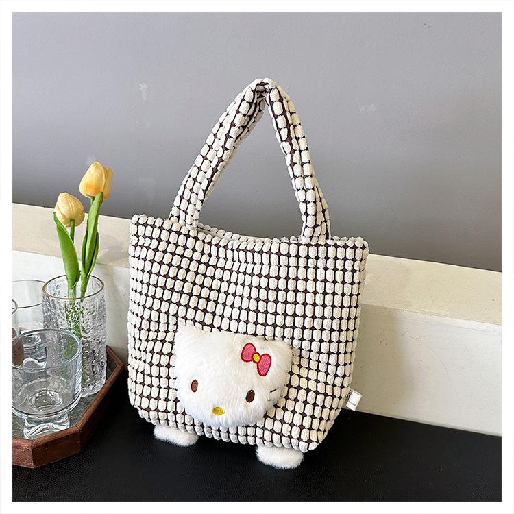 Adorable Plaid Bento Handbag: Japanese Korean Style for Commuting & Outings