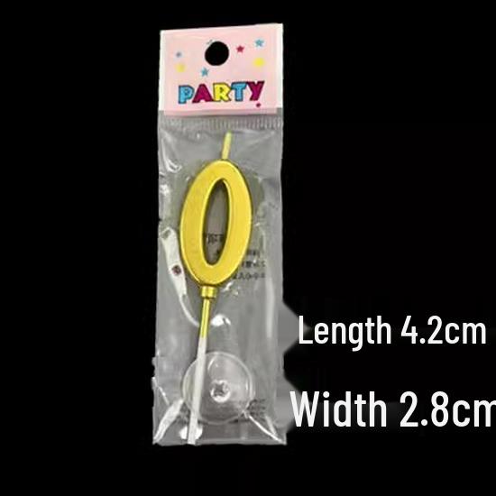 Gold Long Number Birthday Cake Candles - Boxed for Children's First Birthday