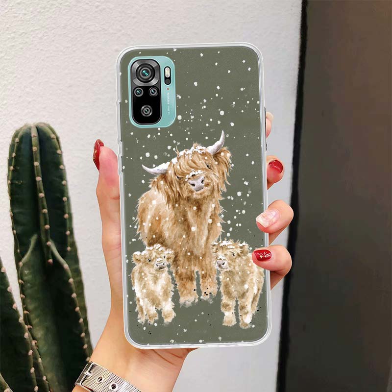 

Cute Highland Cow For Xiaomi Redmi Note 10 9T 9S 9 8 Pro 8T 7 5 Phone Case Mi 12T 11T 10T 9T 12 11 Lite Housing Fundas Xiaomi Mi 10T(Pro)