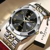 BINBOND Men's Quartz Watch Luxury Sturdy Luminous Waterproof Week Display Auto Date Accurate Stainless Steel Reloj