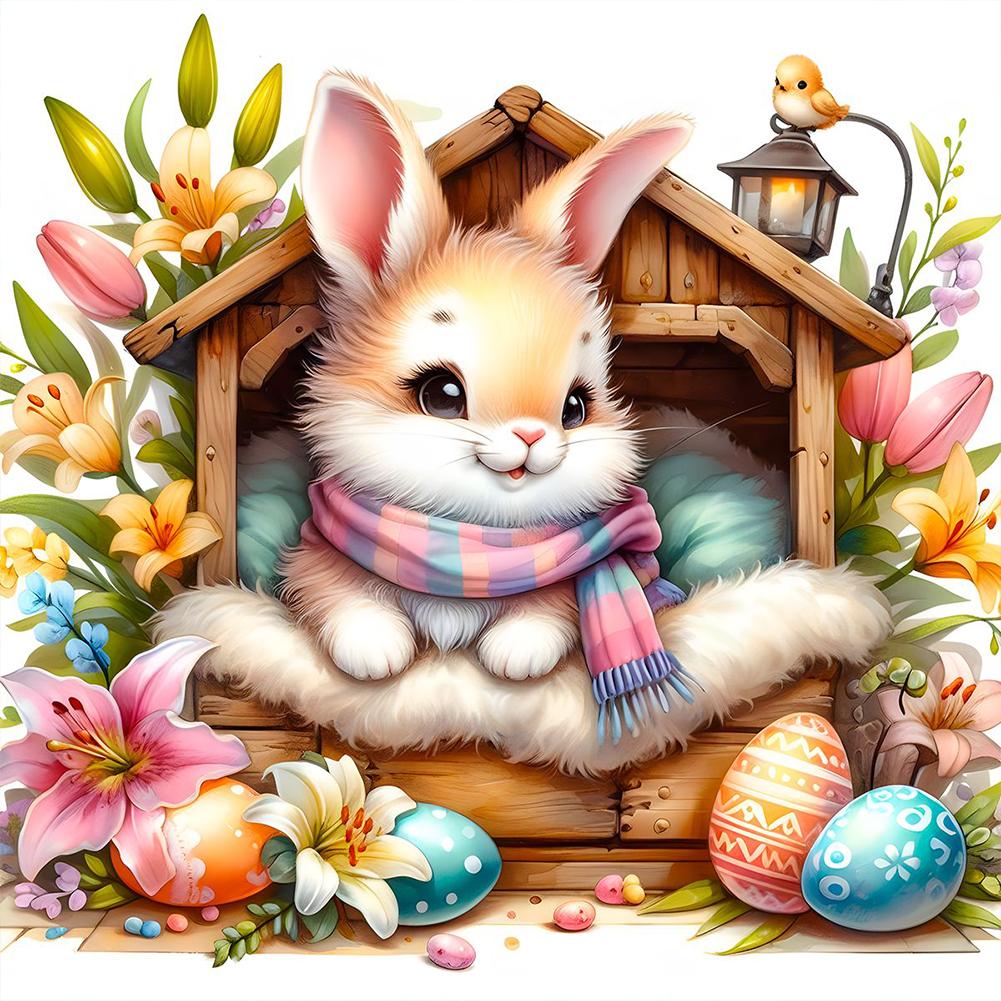Home Decor 40x40cm Hanging Painting 5D DIY Full Round Drill Diamond Painting Easter Animal Kit Creative Cute Handmade Craft Kits