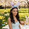 Colorful Rabbit Ears Headband Floral Bunny Ears Hair Hoop Cute Easter Headwear  Cosplay Headbands
