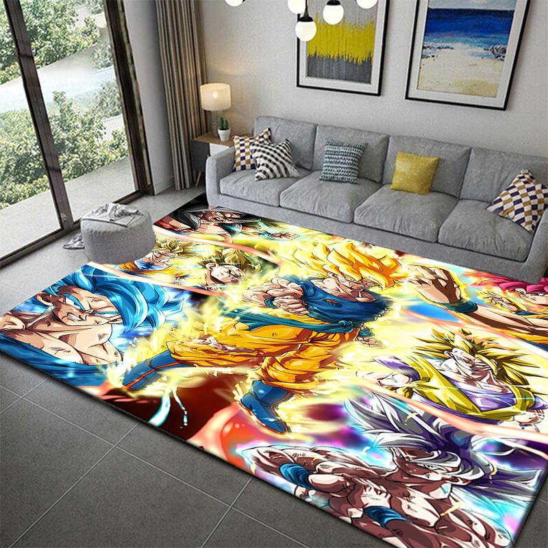 Dragon Ball Indoor Home Use Printed Matanime soft washable cartoon floor carpet