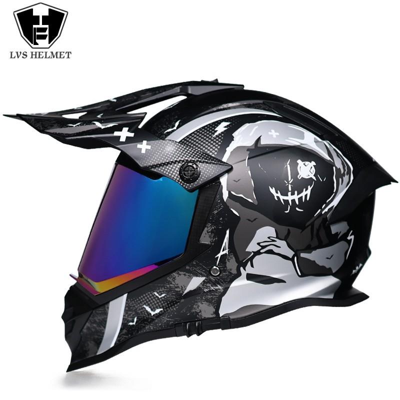 Full Face Motorcycle Helmet With Dual Visors Off-Road Rally Highway Riding Unisex All-Season ABS S M L XL