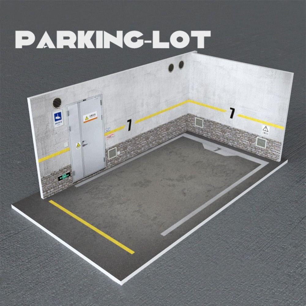 PVC Material 1/32 Car Garage Parking Space Garage DIY Scene Parking Lot Model  Kids Present