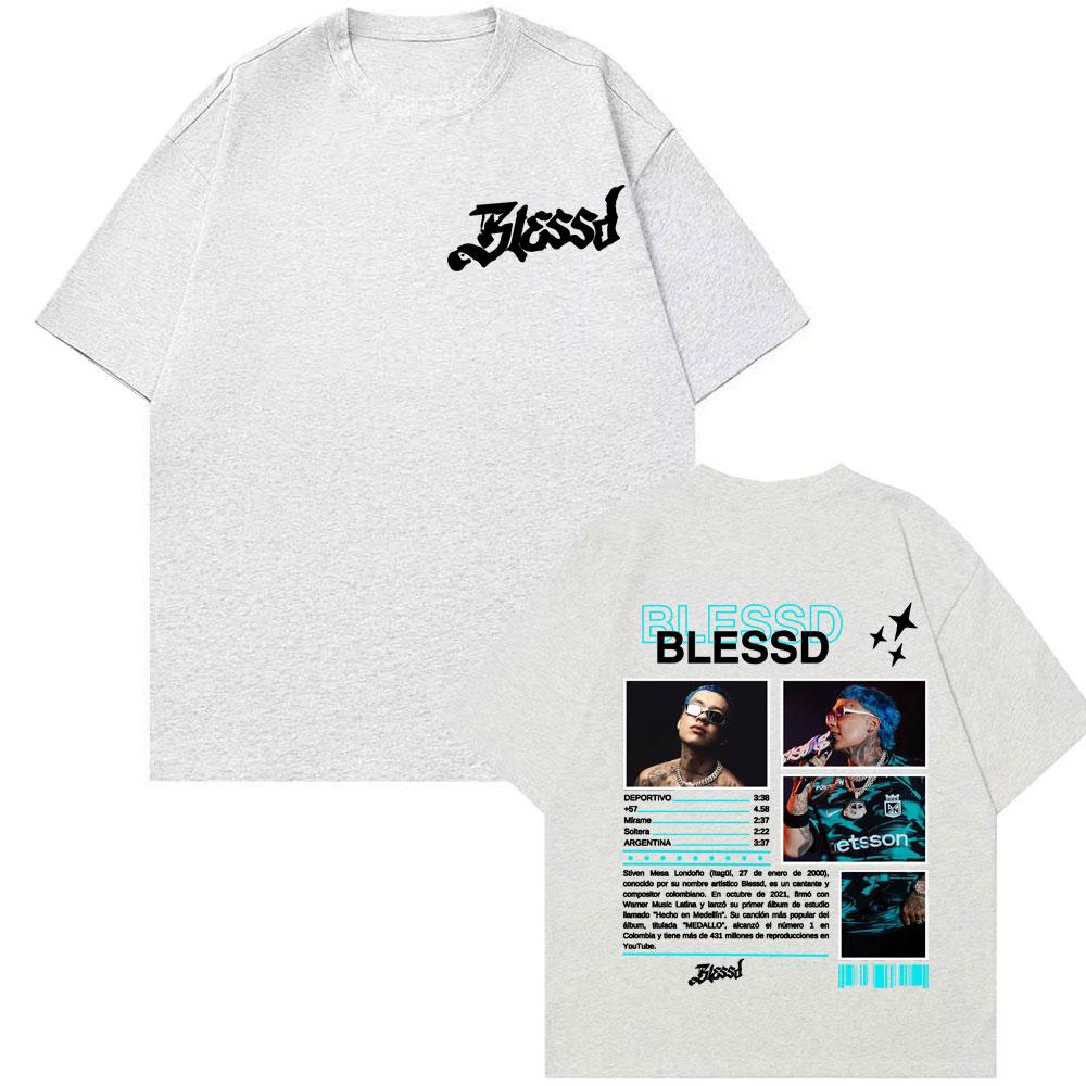 BLESSD Rapper T-Shirt BLESSED 2025 Tour, Menswear, High Quality T-Shirt, 1990s Unisex Fashion Retro Harajuku Cotton Top