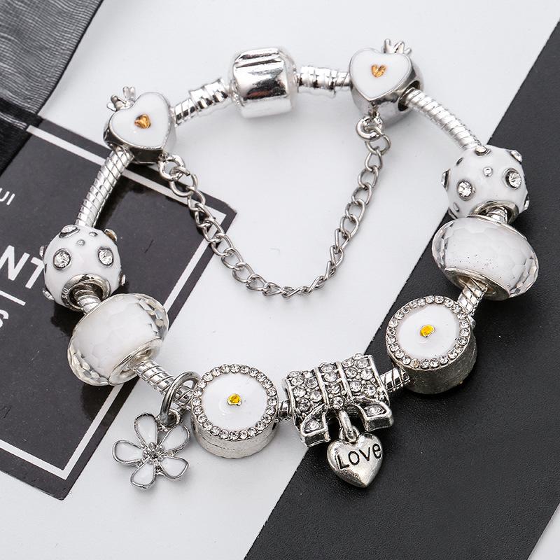 Exquisites DIY Liebesherz-Charm-Armband für Frauen