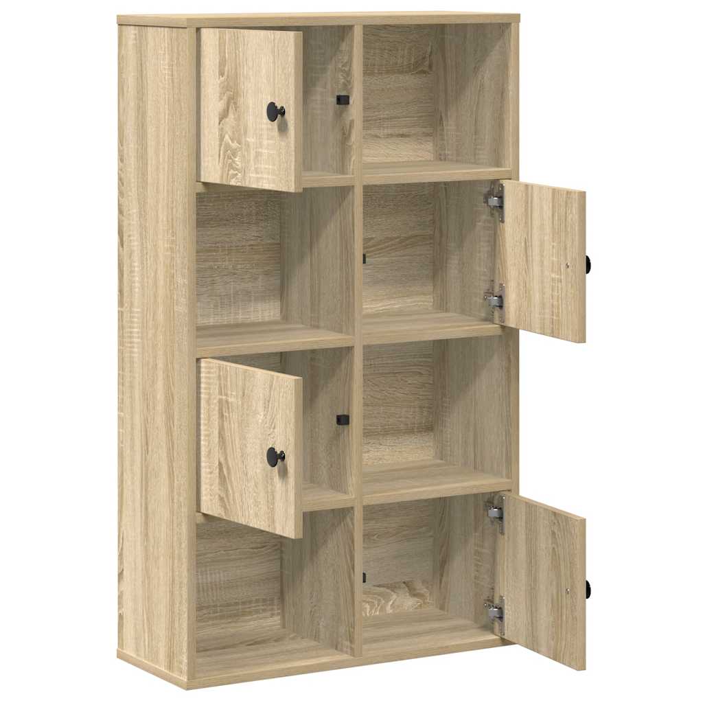 Bookshelf Sonoma Oak Finish 60 x 24 x 101.5 cm Engineered Wood