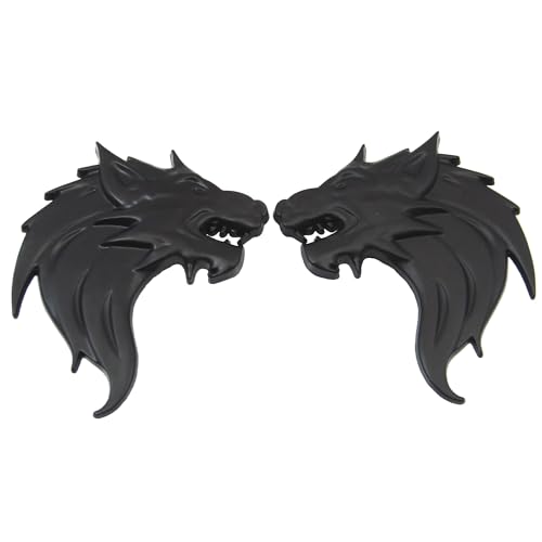 

Наклейка с эмблемой Wolf Car 3D, металлическая, левая и правая, легко наносится, двусторонний скотч в комплекте (Черный слева и справа)