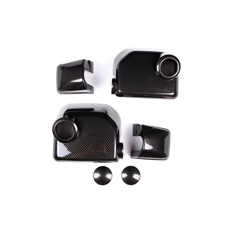 

NEW ! ! ! For Toyota FJ Cruiser 2007-2026 ABS Carbon Fiber/Silver Car Exterior Mirror Cover Decorative Sticker Auto Accessories