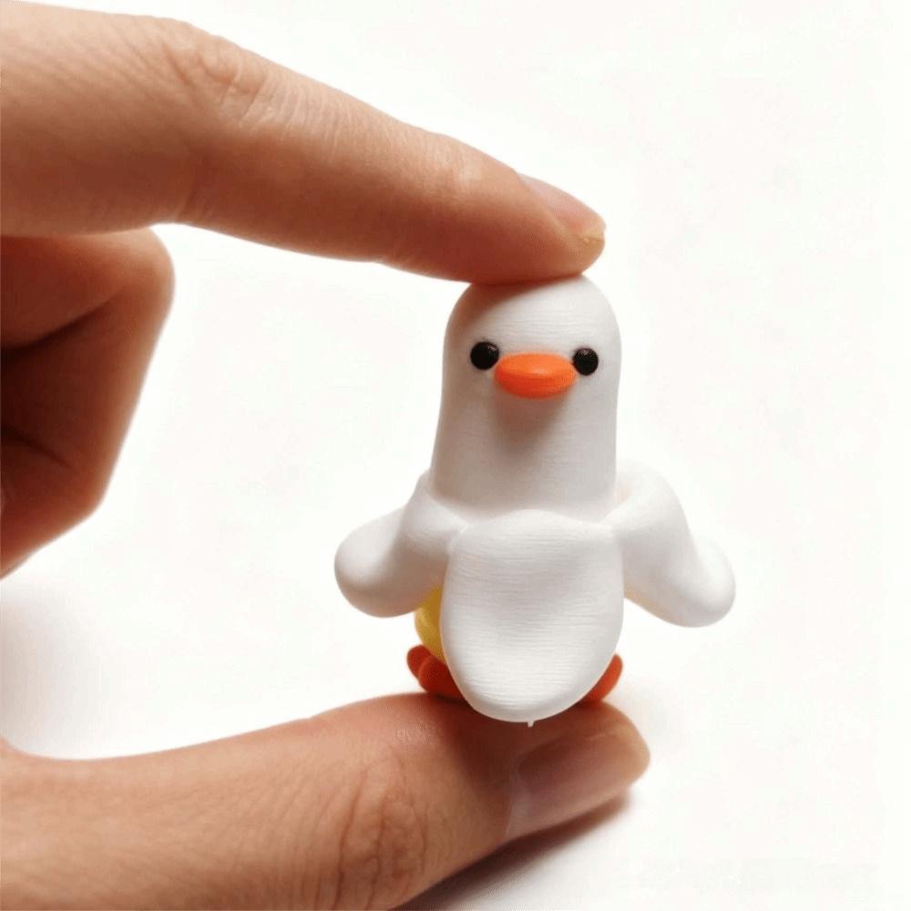 Wear-Resistant Clicker Toy Keychain 3D Printed Banana Duck Keychain Mini Fidget Toy  Students