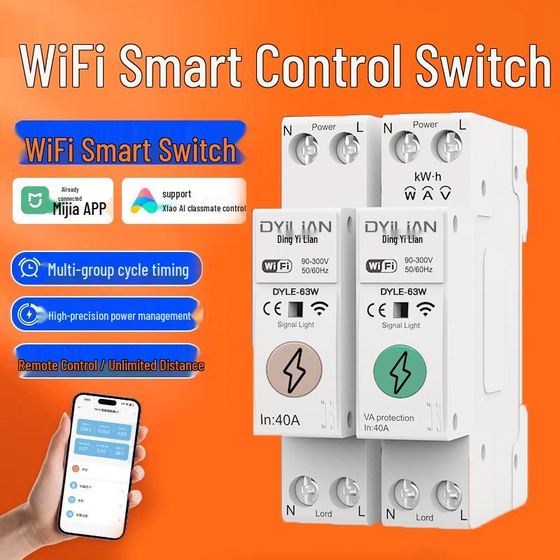 Mijia WiFi Smart Circuit Breaker: Remote Control & Wireless On/Off Switch with Metering.