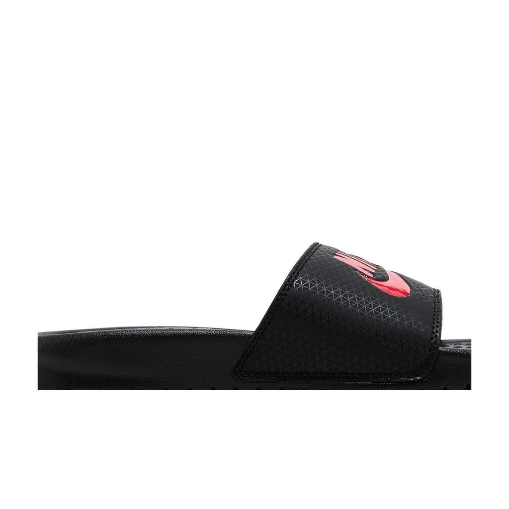 Nike Benassi Slide 'Just Do It' (Unisex) Black / Game Red-White Slide Slippers 343880 060