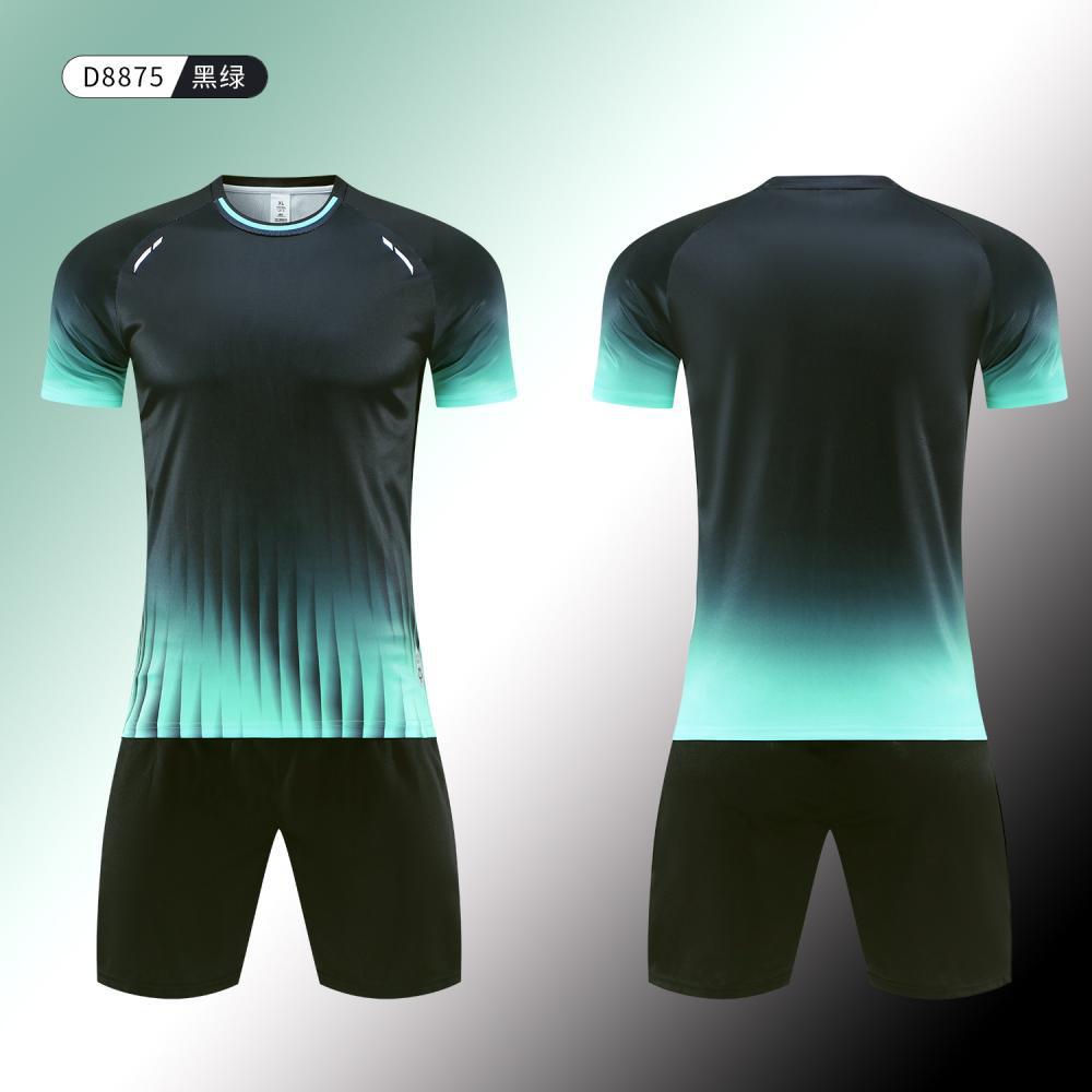 New football jersey set, slick plate competition training team uniform, adult and children's uniform, thin breathable football jersey