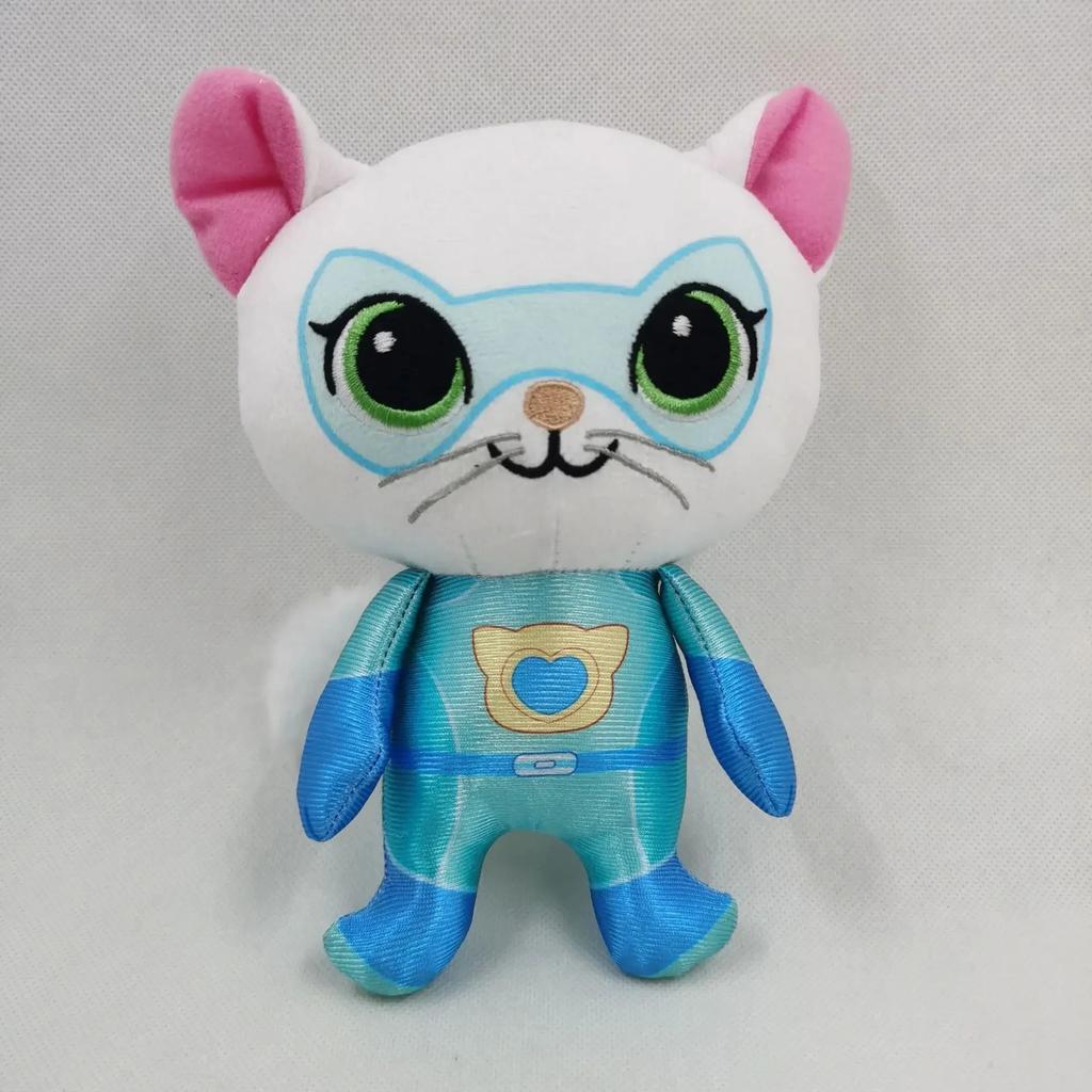 Super Kitties Team Crystal Anime Plush Toys - Super Soft Blue Green Yellow Kittens Dolls Kids Gift