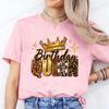 Birthday Queen Women T Shirt Fashion Graphic Print Birthday Party Tops Casual Short Sleeve Tees Female Holiday Outfit Shirts