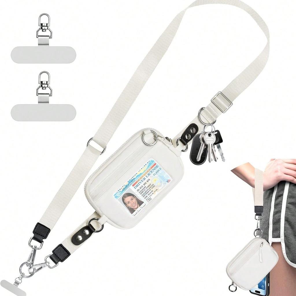 Transparent Pvc Card Bag, Wrist Bag, Portable Bank Card Change Storage Bag.