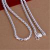 New Fine 925 Stamped Silver 4MM Twisted Rope Chain Necklace for Woman Men's Christmas Gifts Luxury Party Wedding Jewelry