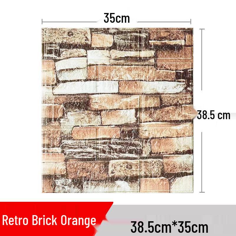 3D Waterproof & Moisture-Proof Self-Adhesive Wall Stickers and Soft Pack Wallpaper