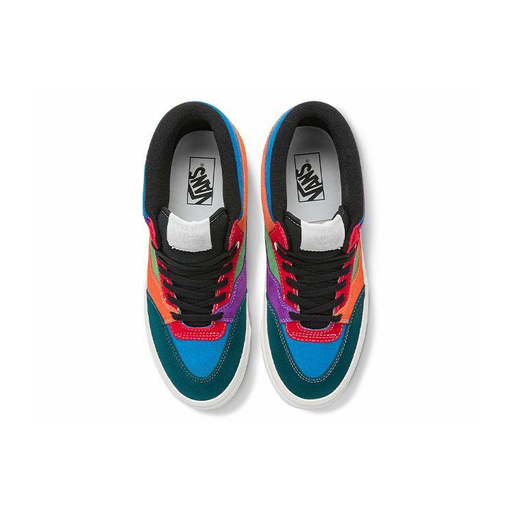 Vans Half Cab 33 DX Leather Fashion Casual Mid-Top Skate Shoes Unisex Sneakers Blue Orange Purple VN0A5KX6448