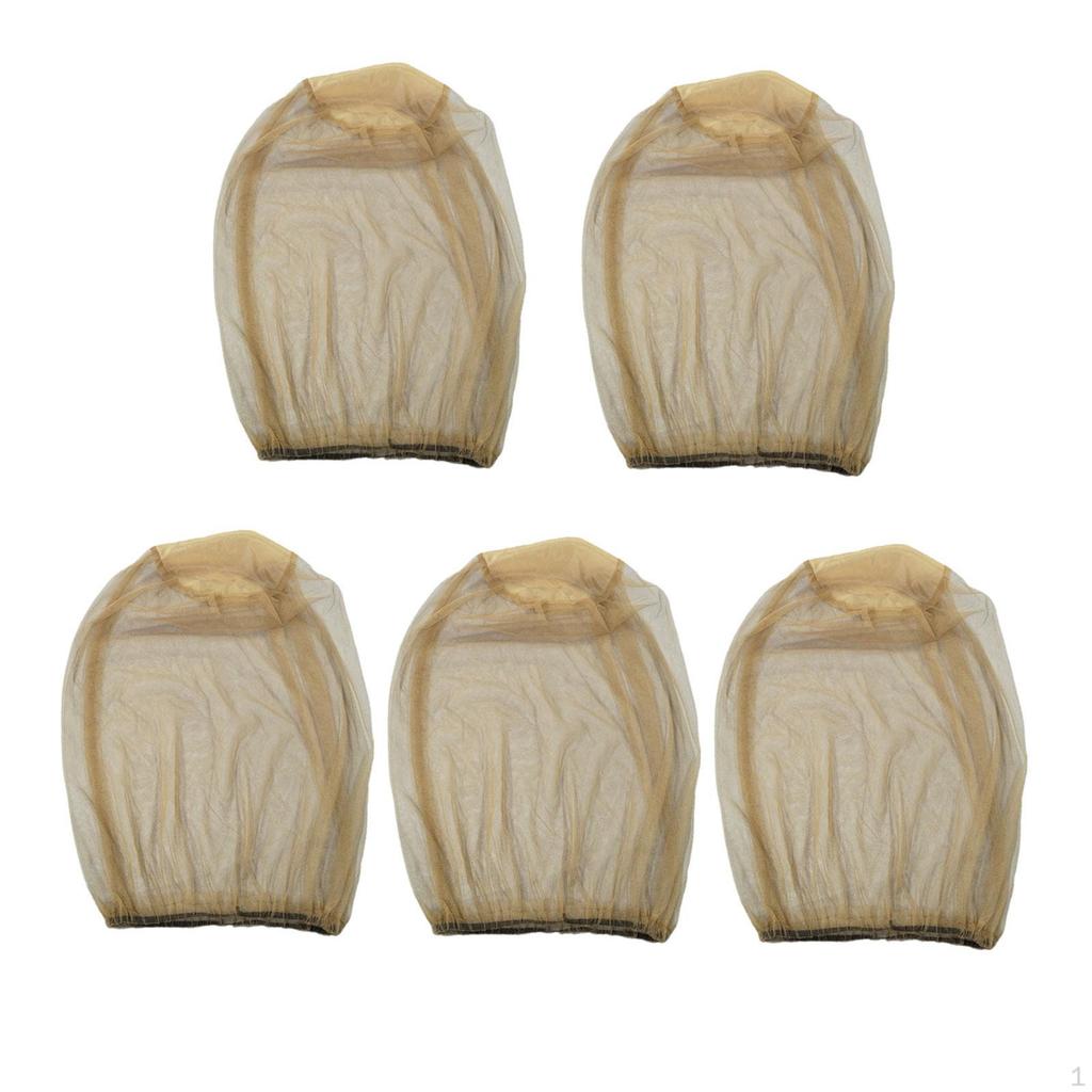 5 Pieces Head Net Cover Comfortable Breathable Fishing Cap for Climbing Hiking