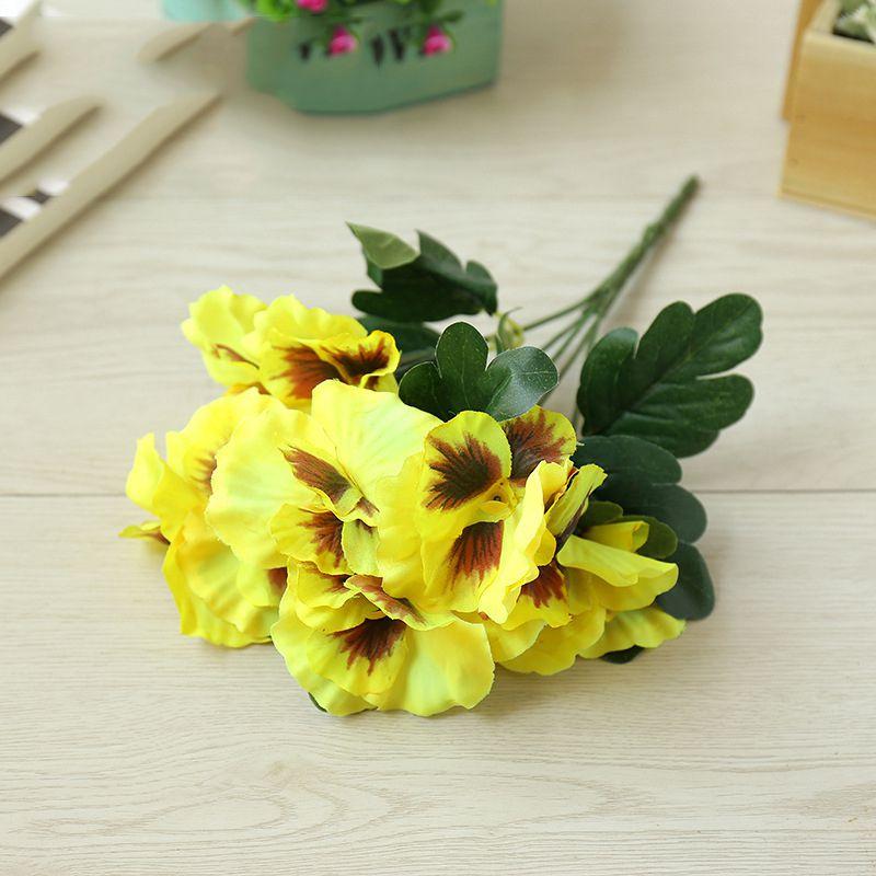 Artificial Silk Pansy Fake Flowers Butterfly Orchid Bunch Wedding Home Decor