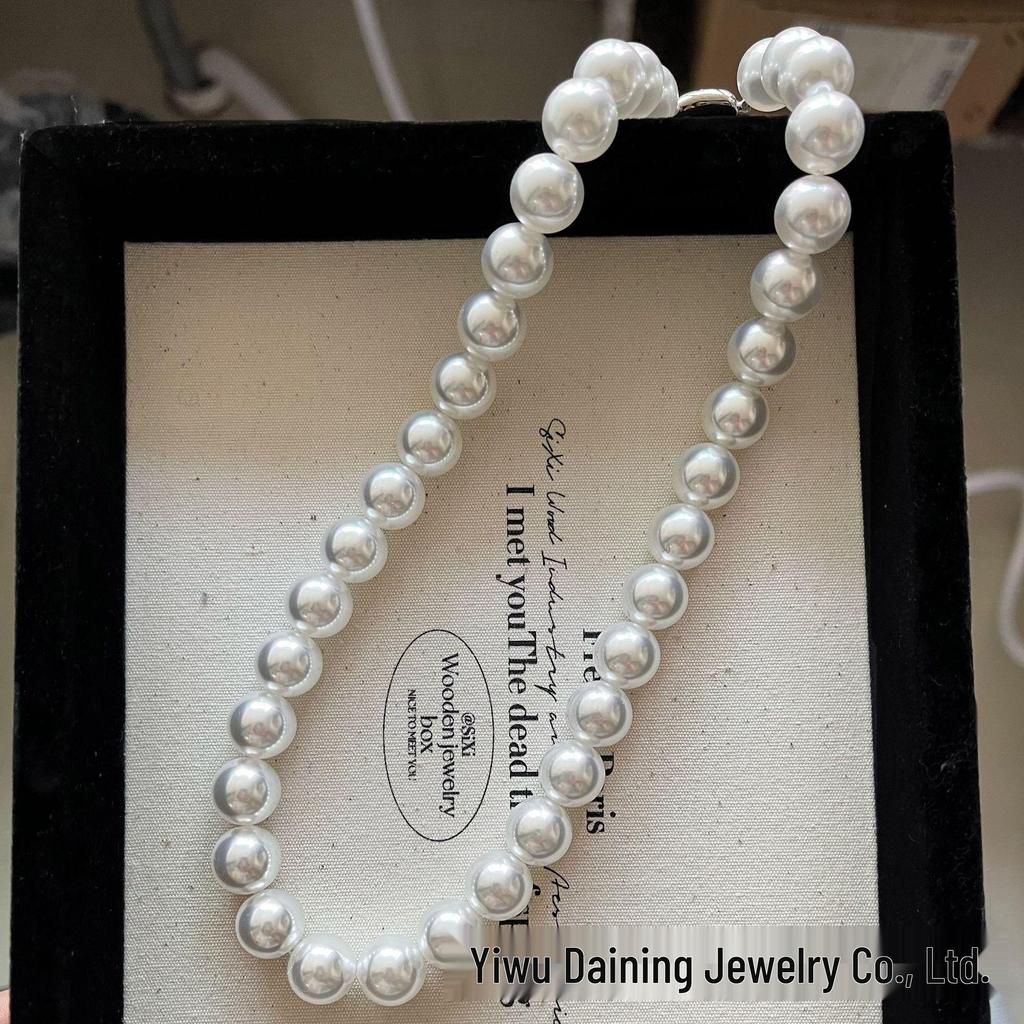 High Luster White Pearl Glass Beads – DIY Imitation Pearl Necklace