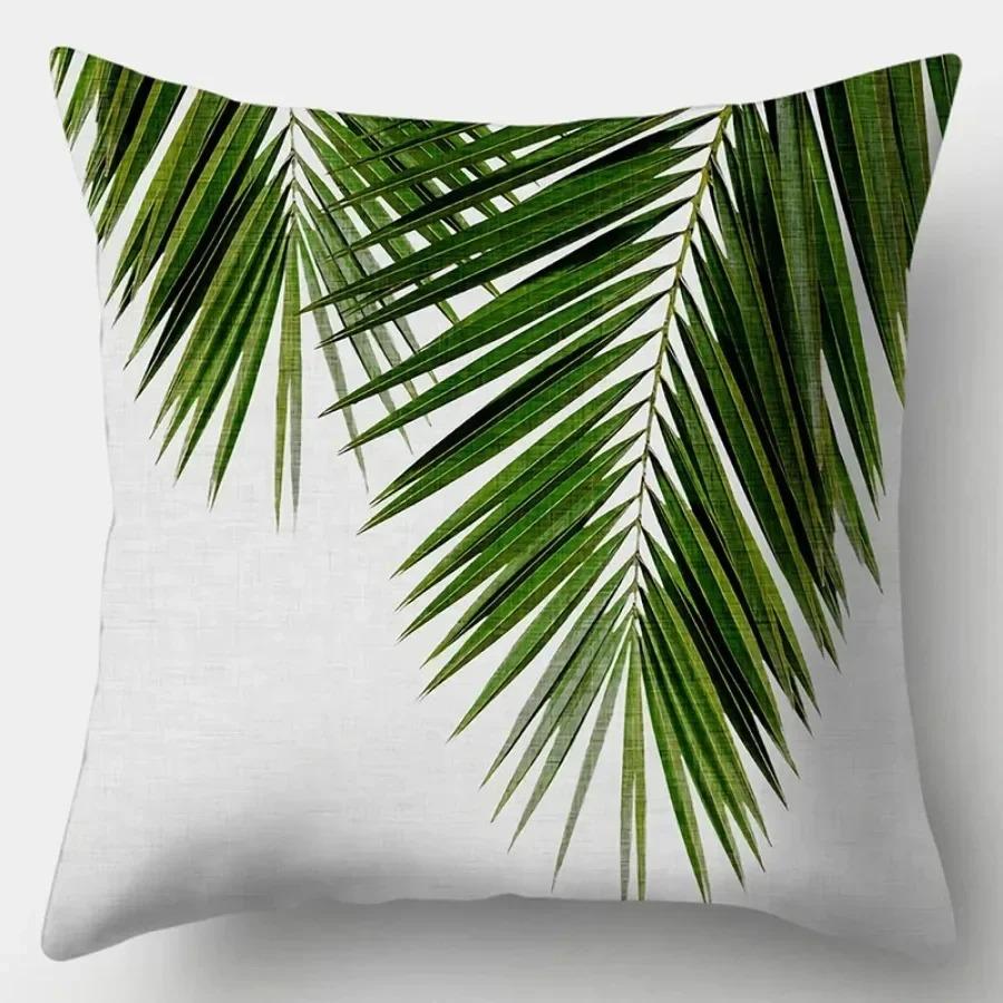 Living Room Luxury Art Home Sofa Simple Cushion Pillowcase Tropical Plant Print Decorative Cushion Cover
