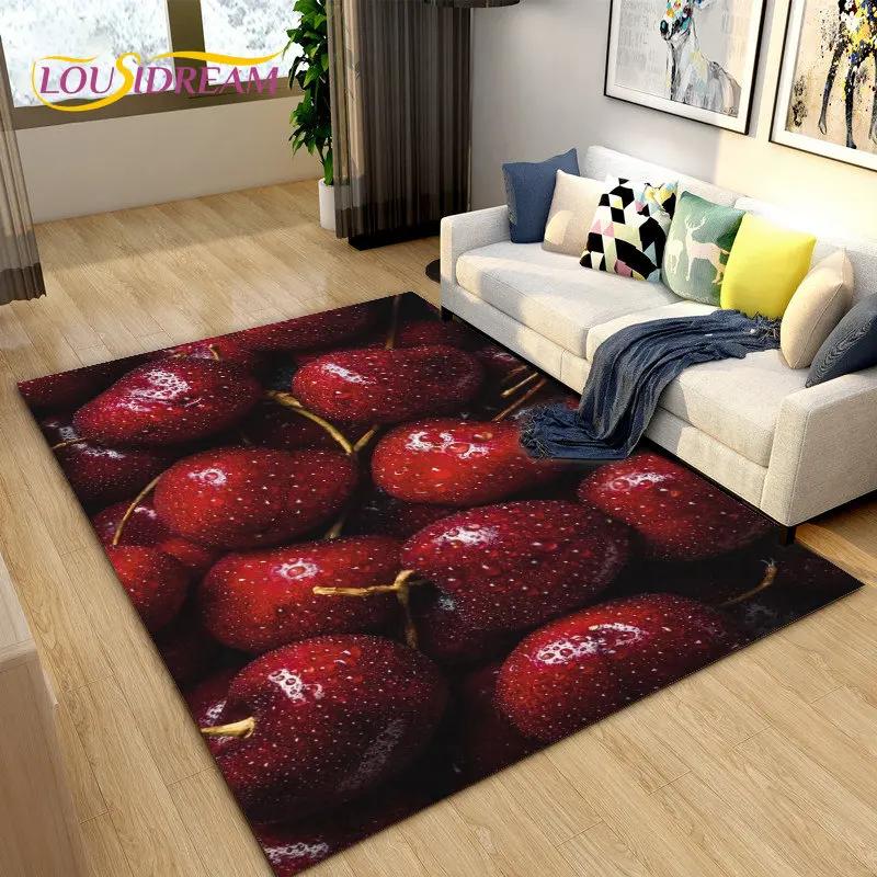 Fruits Series Kitchen Area Rug Carpet for Living Room Bedroom Playroom Sofa decor home Non-slip rug Floor Mat Soft