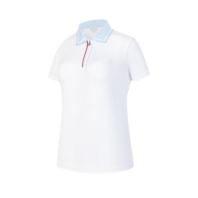 New FILA Polo Shirt Women's Jade White A11W425139FWT