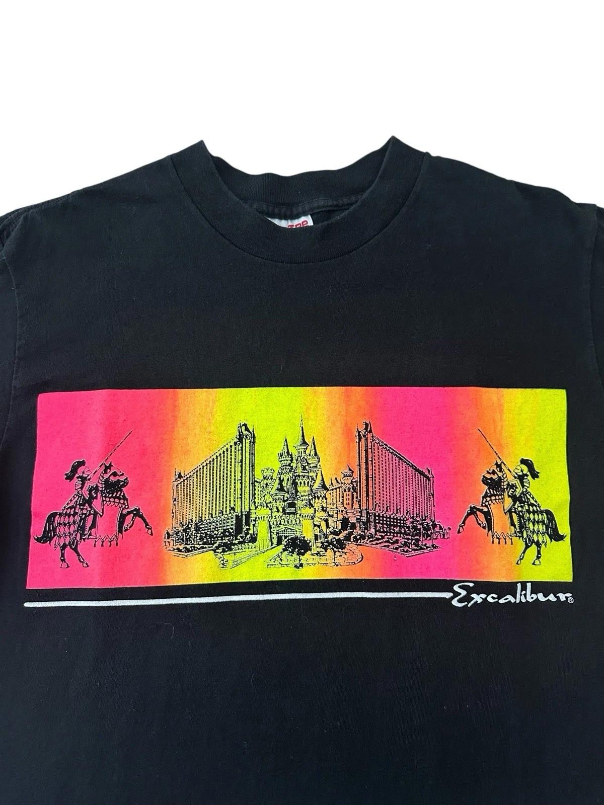 

Vintage Excalibur Hotel Casino T Shirt Men’s Small Black 90’s USA Las Vegas M